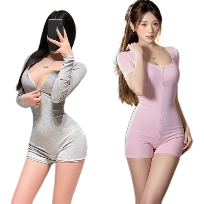 Yoga Và Fitness - Sexy Short Yoga Open Crotch Bodysuit