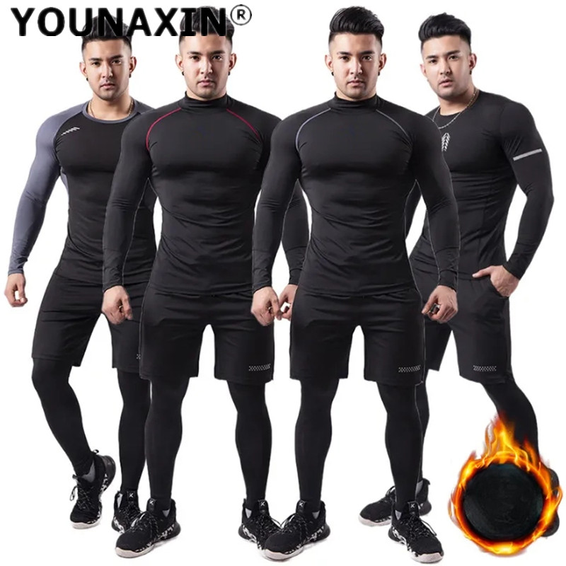 3-piece Men Plush Warm Sports  - огляд і ціна Yoga Fitness Set