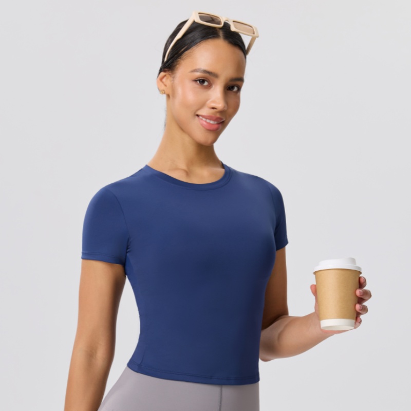 Solid Color Slim Casual Yoga T - огляд і ціна Yoga Fitness Top