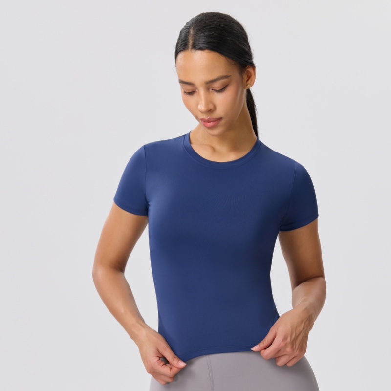 Solid Color Slim Casual Yoga T - огляд і ціна Yoga Fitness Top