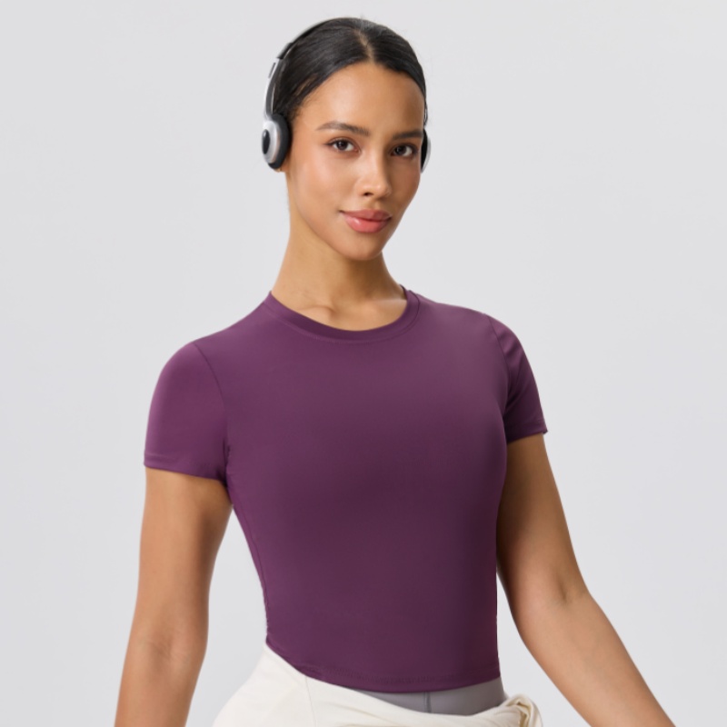 Solid Color Slim Casual Yoga T - огляд і ціна Yoga Fitness Top
