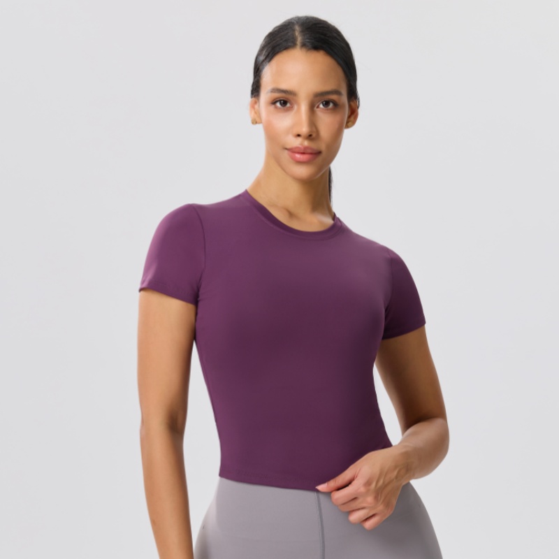 Solid Color Slim Casual Yoga T - огляд і ціна Yoga Fitness Top
