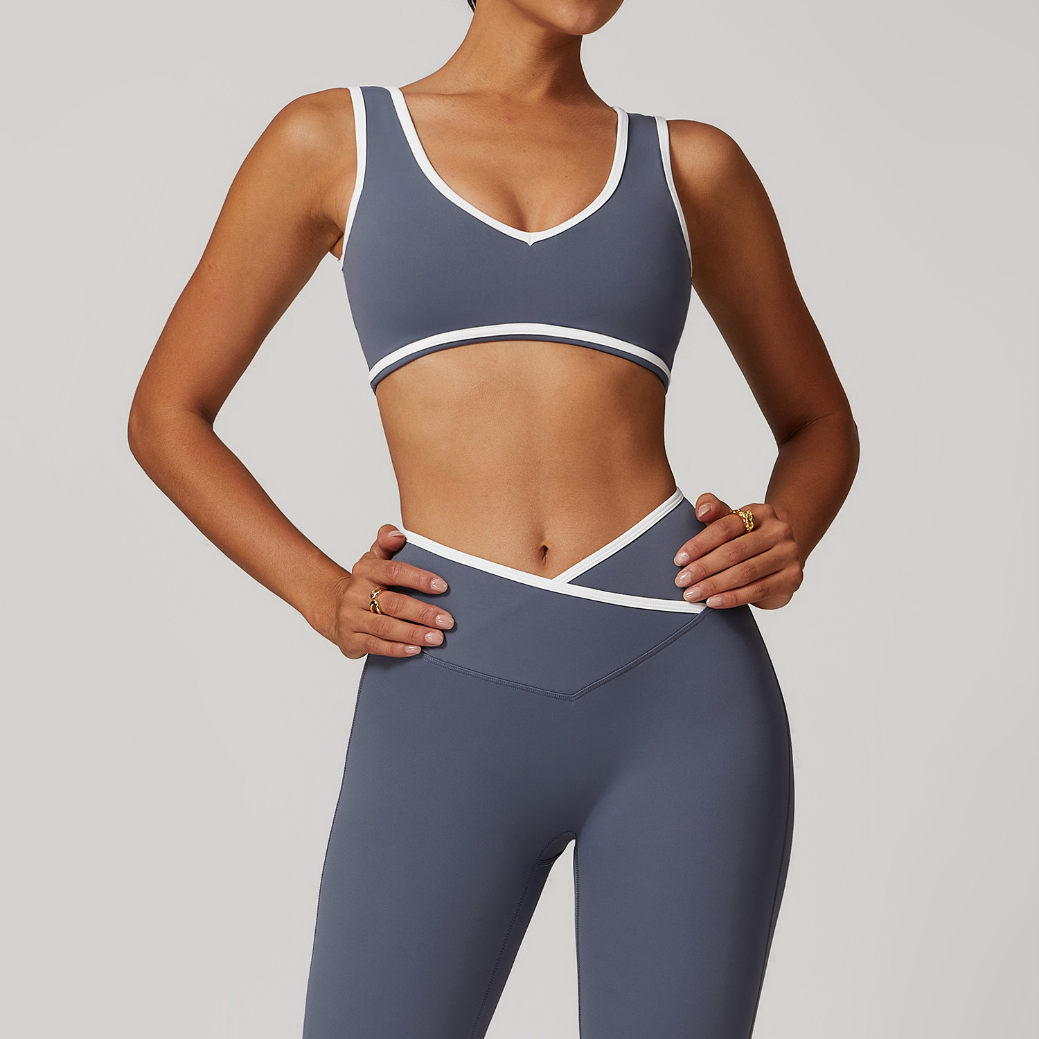 V-Neck Sports Bra Women Top Pu - огляд і ціна Yoga Và Fitness