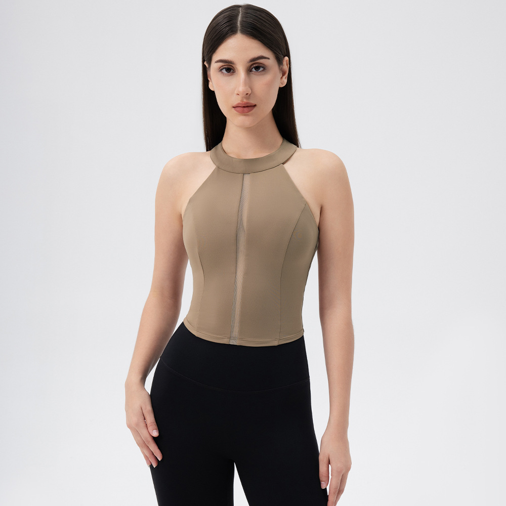 High Elastic Women Yoga Mesh P - огляд і ціна Yoga Fitness Top