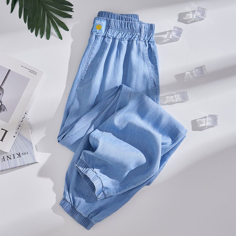 Plus Size Ice Silk Denim Pants - огляд і ціна Yoga Fitness Plus