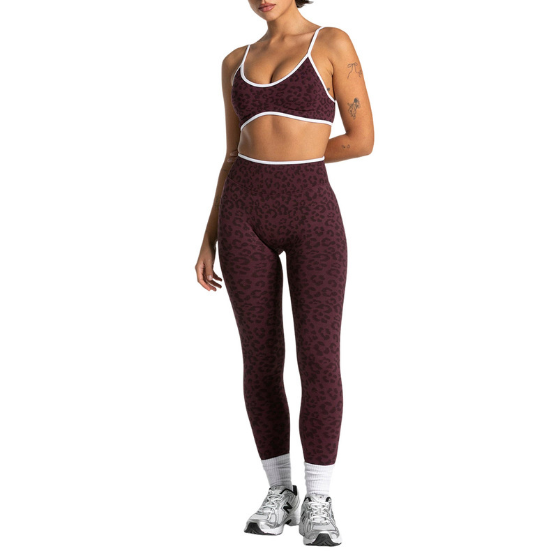 Seamless Leopard Yoga Set Wome - огляд і ціна Yoga Fitness Zumba