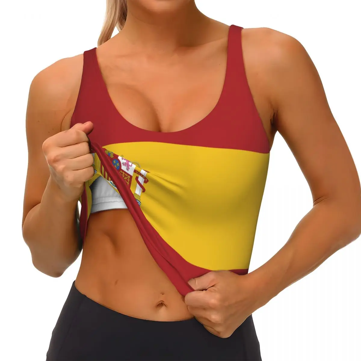 Spain Flag Basic Tops Women Sa - огляд і ціна Yoga Fitness Top