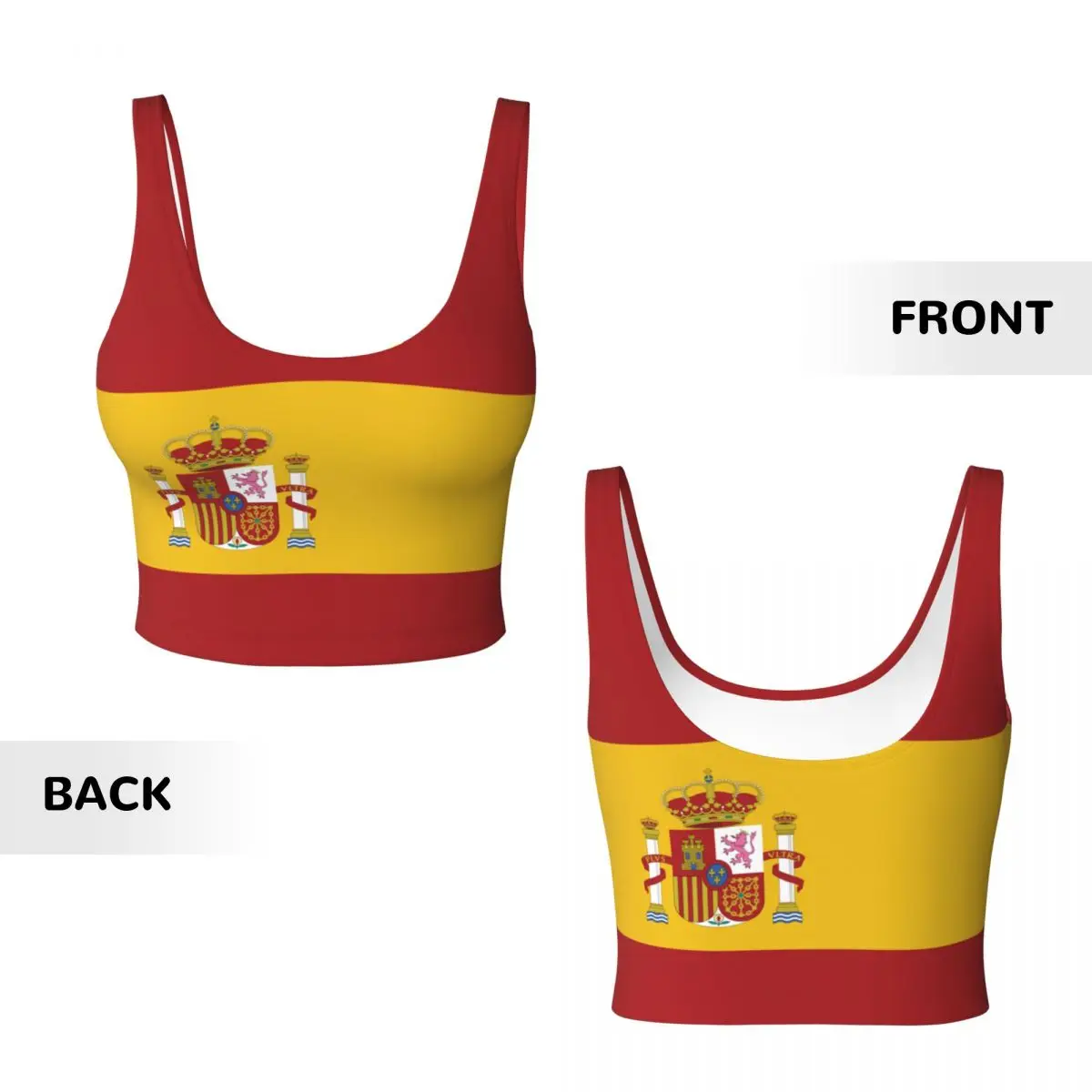 Spain Flag Basic Tops Women Sa - огляд і ціна Yoga Fitness Top