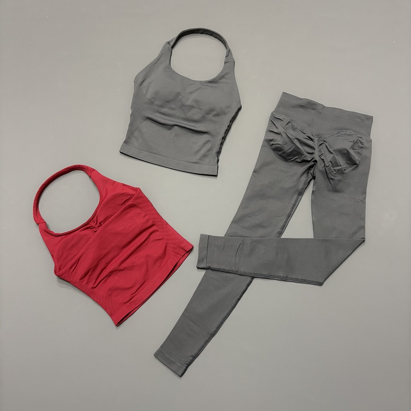 2PCS Halter Neck Sportswear Se - огляд і ціна Yoga Fitness Zumba