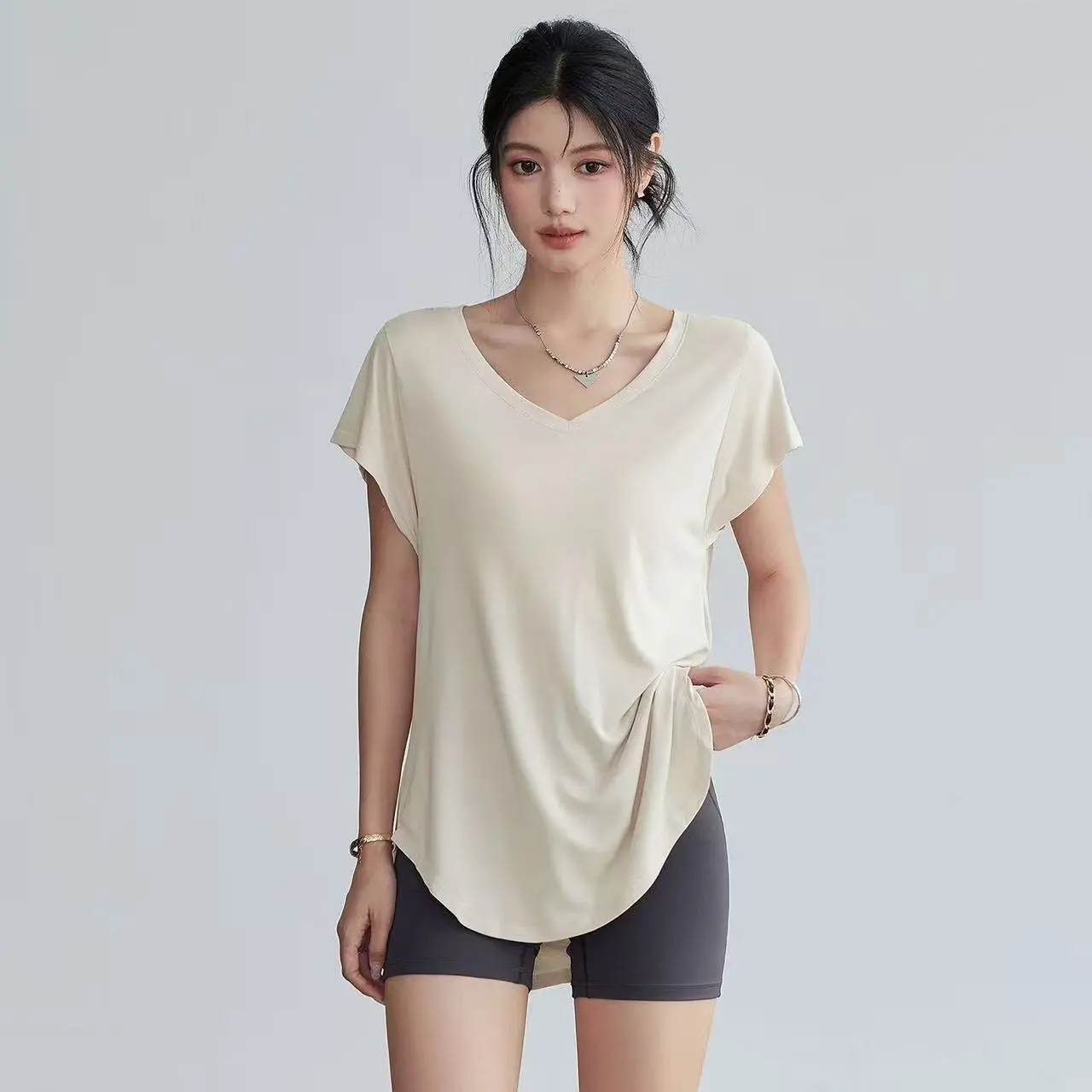 Women's Slimming Round Neck Yo - огляд і ціна Yoga Fitness Top